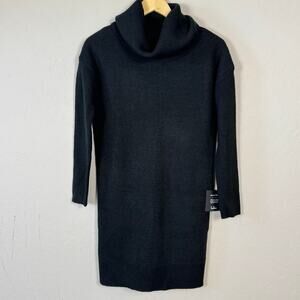 Lulus Sweater Dress Black NWT Women's Size XS Minimalist Capsule Goth Vamp